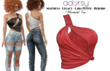 adorsy - Maribelle Top Deep Red - Maitreya/Legacy/Lara Petite/Reborn