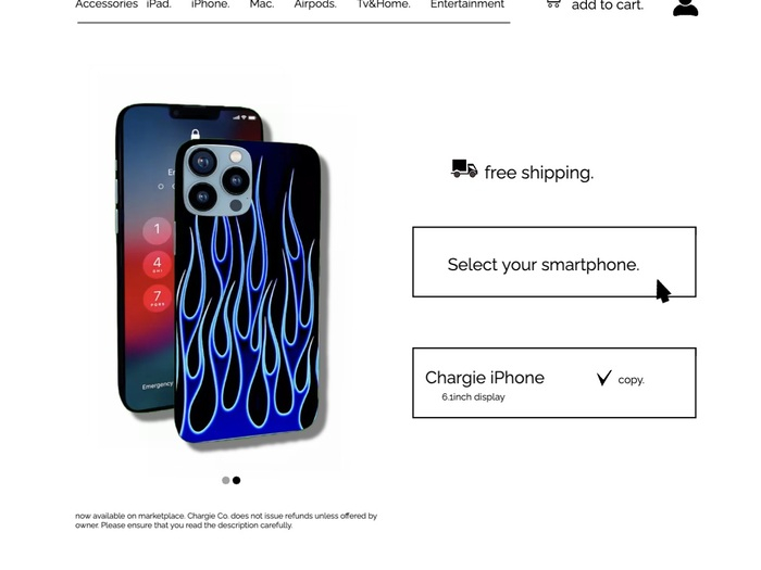 BLUE FLAME IPHONE