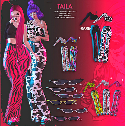 1. Rokins-Taila set Black and Cow RARE