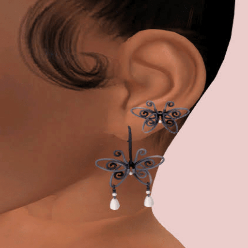DOLL LIFE Homemade Butterfly Earrings[G]