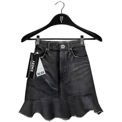 Emery Tiziano Ruffled Skirt Smoke