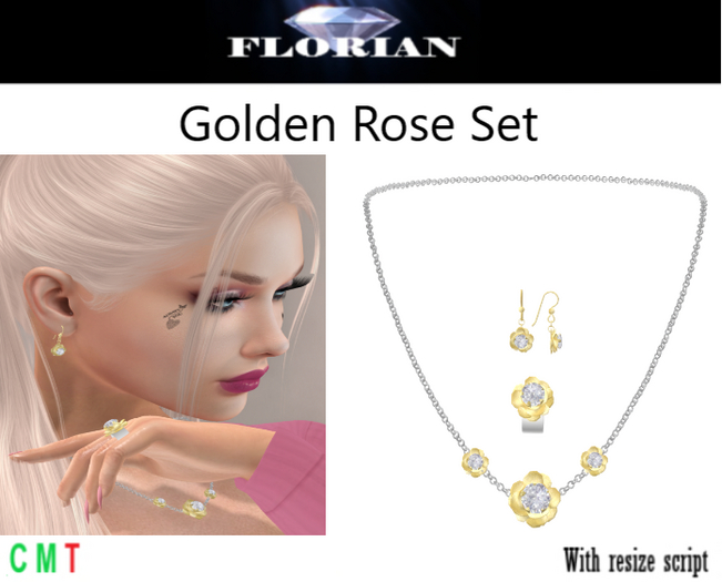 *FLORIAN*  The Golden Rose Set - (Add to unpack)