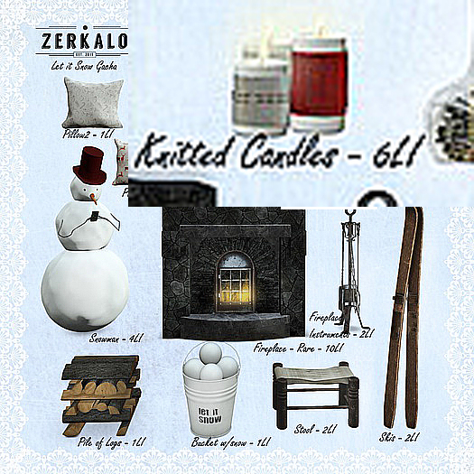 [ zerkalo ] Let it Snow - Knitted Candles