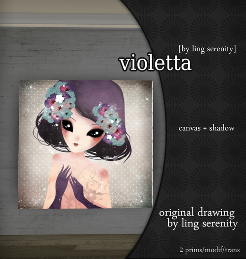 vIOLETTA canvas/painting by Ling serenity