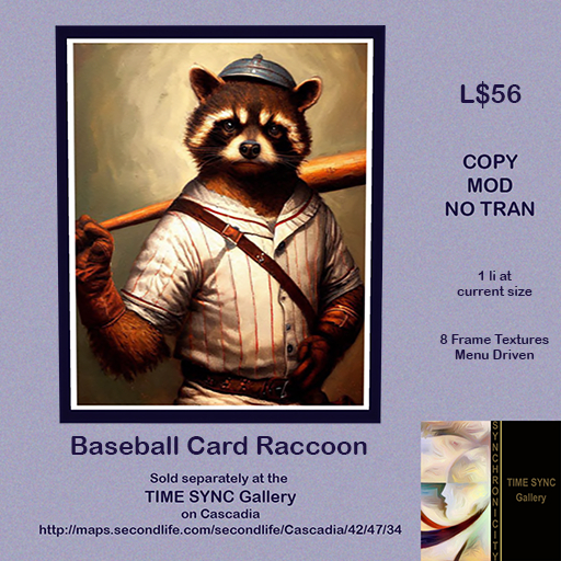 Baseball Card Raccoon