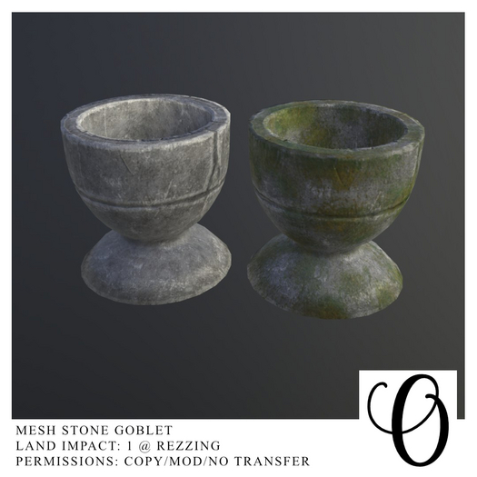 [ + OMEN + ] Mesh Stone Goblets