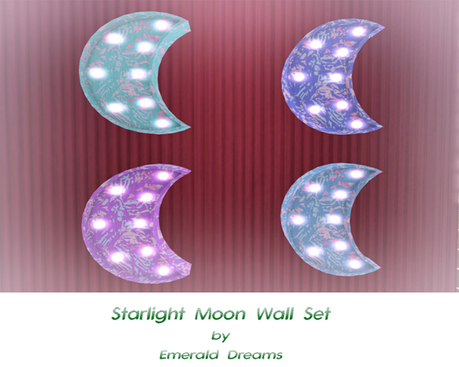 .:Emerald Dreams:. Starlight Moon Wall Set