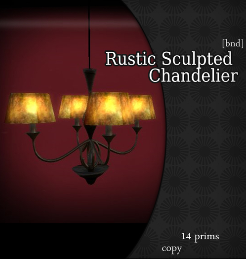 Rustic Sculpted Chandelier 