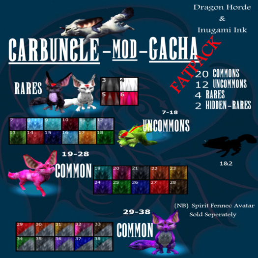 .::Dragon horde::. Carbuncle Gacha Fatpack