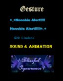 Gesture with Sound & Animation - Noobie Alert