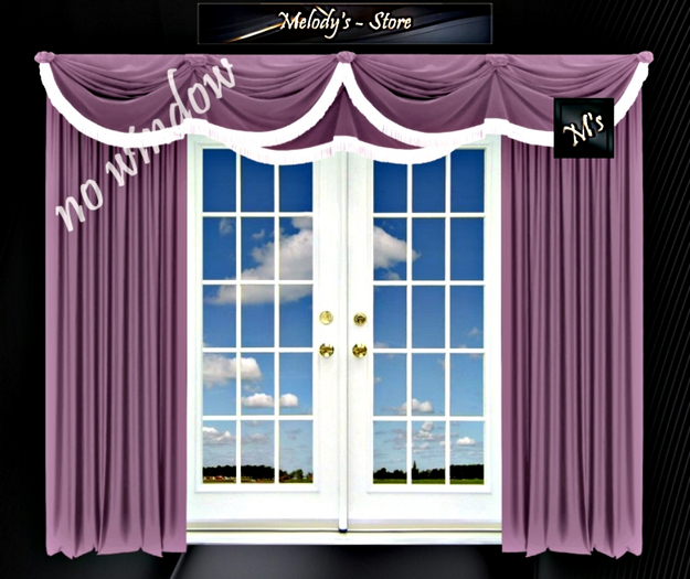 M's - Light-Pink Curtain - Decorated with Fringes