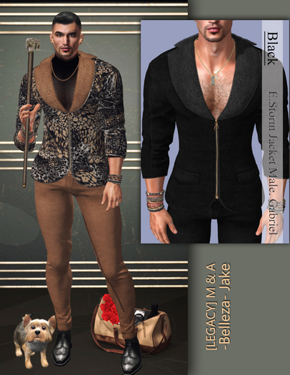 E.Storm Jacket Male. Gabriel Black