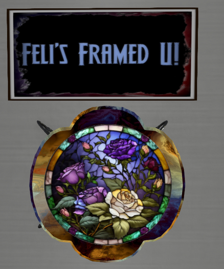 Feli frame multiple rose marble stained glass
