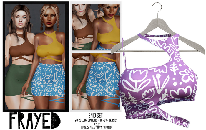 Frayed - Enid Top - Doodle