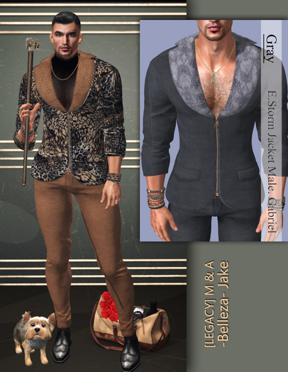 E.Storm Jacket Male. Gabriel Gray