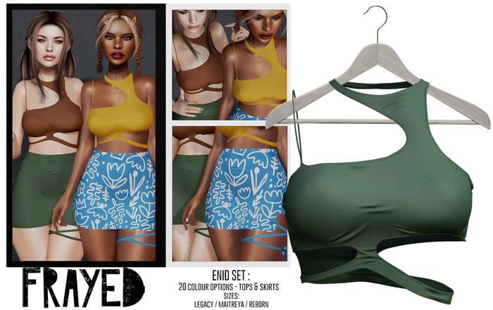 Frayed - Enid Top - Green