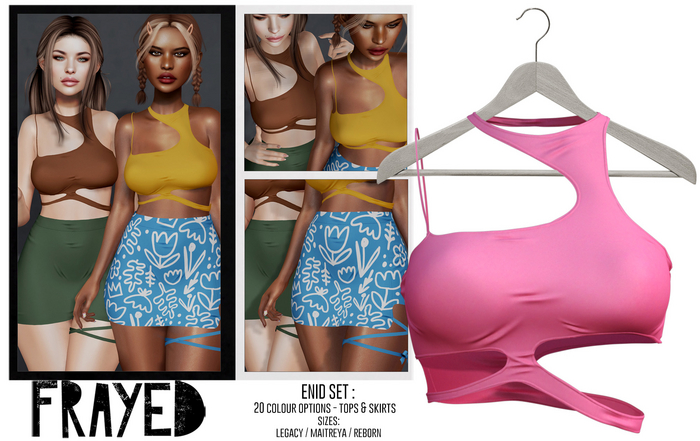 Frayed - Enid Top - Hot Pink