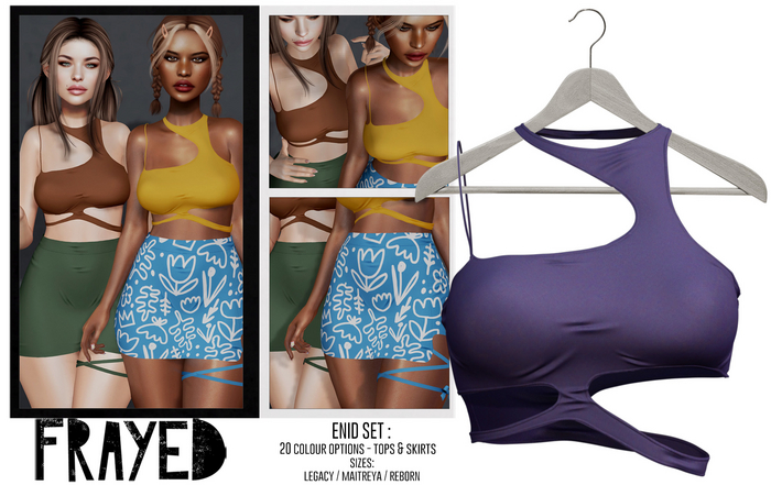 Frayed - Enid Top - Purple