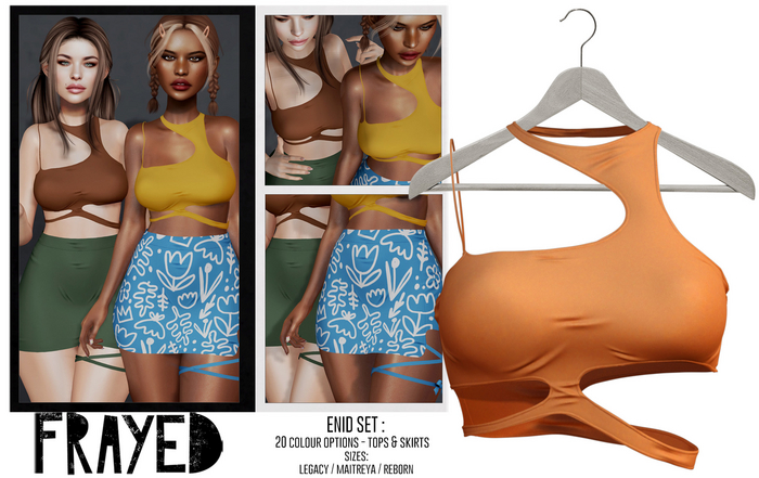 Frayed - Enid Top - Orange