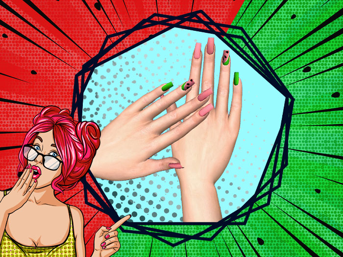 *FBG* Maitrya Watermelon Fingernails