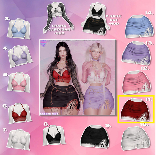 11. [Eternus] Lizzie Skirt Red (reborn+rolls)