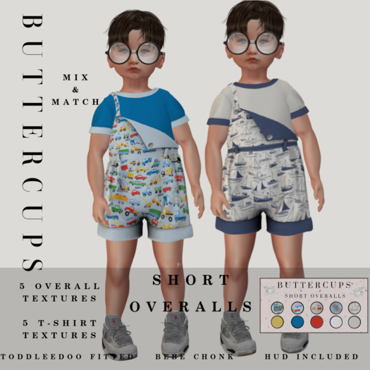 Boys Short Overalls 