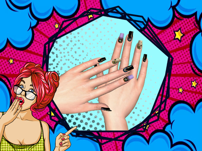 *FBG* Purple Butterfly Maitrya Nails
