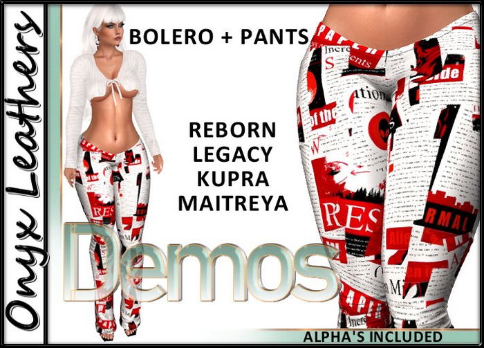 Demos for Clipping pants with Ribbed Bolero