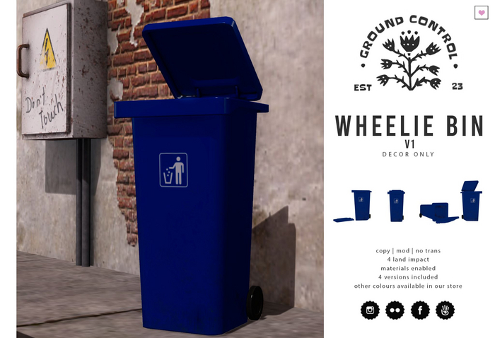 [Ground Control] Wheelie Bin V1 Blue