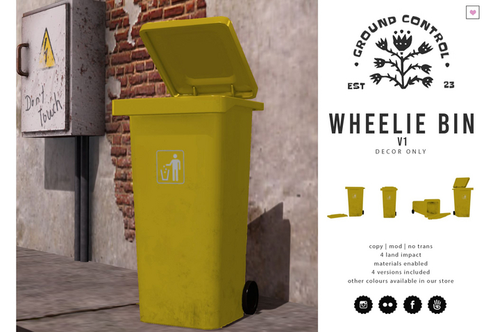[Ground Control] Wheelie Bin V1 Yellow