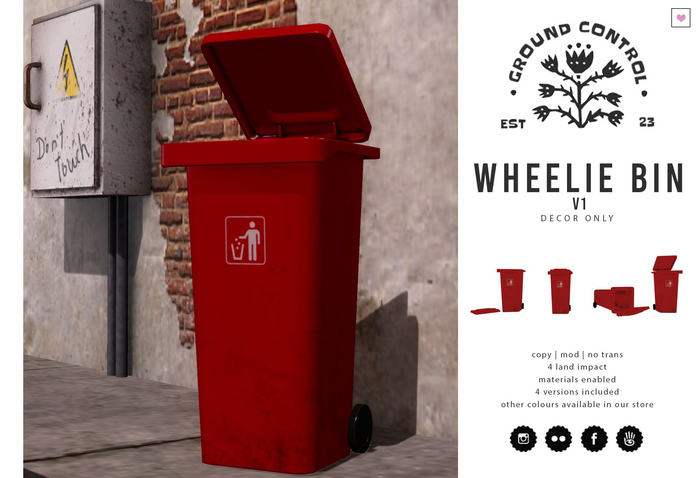 [Ground Control] Wheelie Bin V1 Red