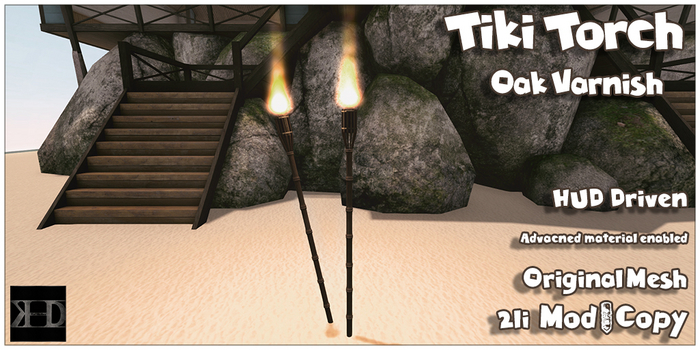 .::KHD::. Tiki Torch ( Oak Varnish )