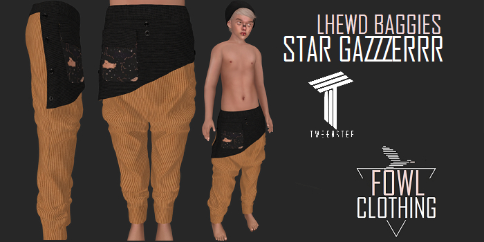 FOWL Clothing -LHEWD BAGGIES// STARGAZZZERRR (TWEENSTER)