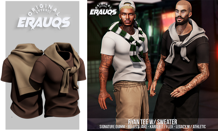 [ ERAUQS ] - Ryan Tee w/ Sweater - 02