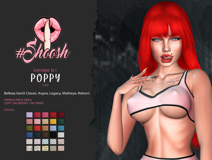 #SHOOSH - Poppy Top [FATPACK]