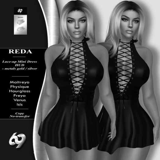 demo Reda Laceup Mini Dress - boxed