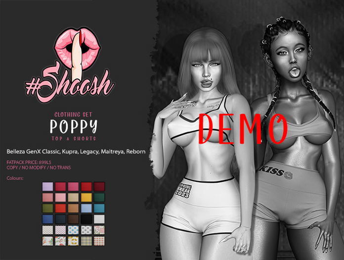 #SHOOSH - Poppy Top & Shorts [DEMO]