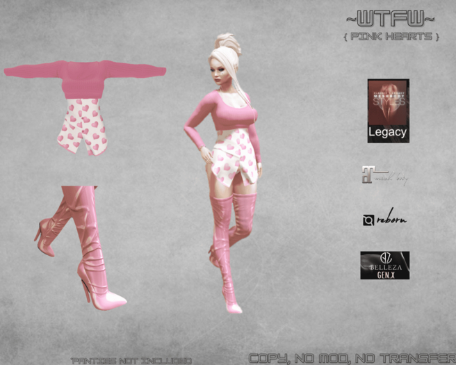 WTFW ~ PINK SHIRT + PINK THIGH HIGH HEELS