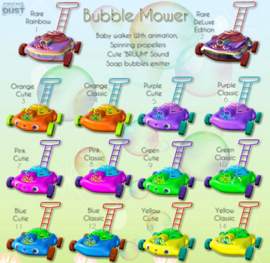 2 DUST: Bubble Mower RARE DeLuxe