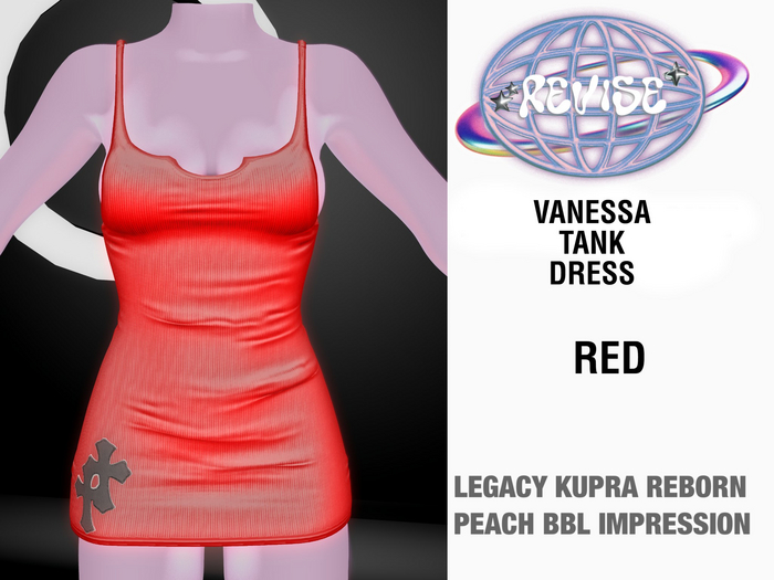 REVISE- VANESSA TANK DRESS RED