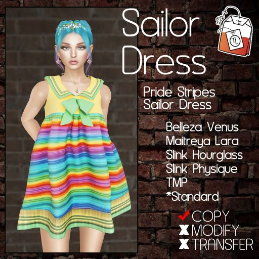 ~TL~ Pride Stripes Sailor Dress