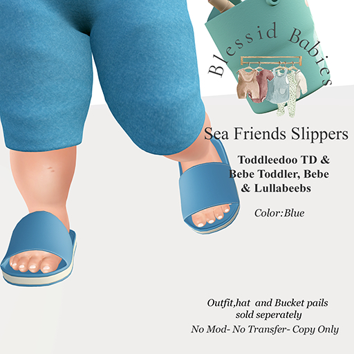 BlessidBabies Sea Friends Slippers BLUE (Add)