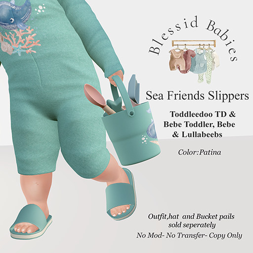BlessidBabies Sea Friends Slippers PATINA (Add)