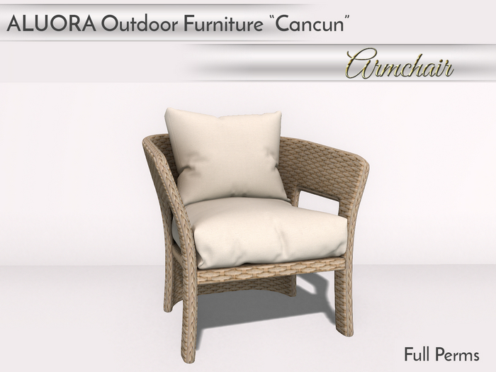 ALUORA Outdoor Armchair "Cancun" - Full Perms
