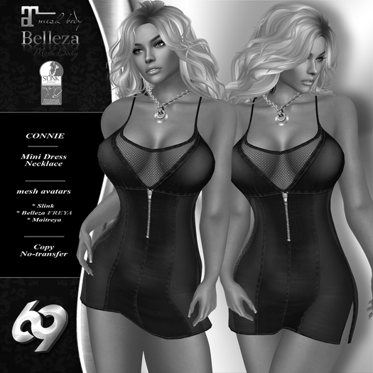 demo [69] Connie Mini Dress Necklace [box] black