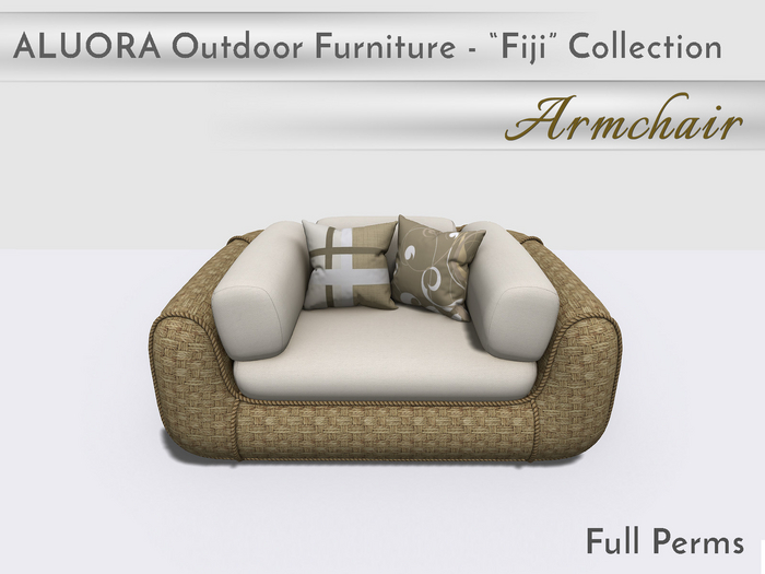 ALUORA Outdoor Armchair "Fiji" - Full Perms