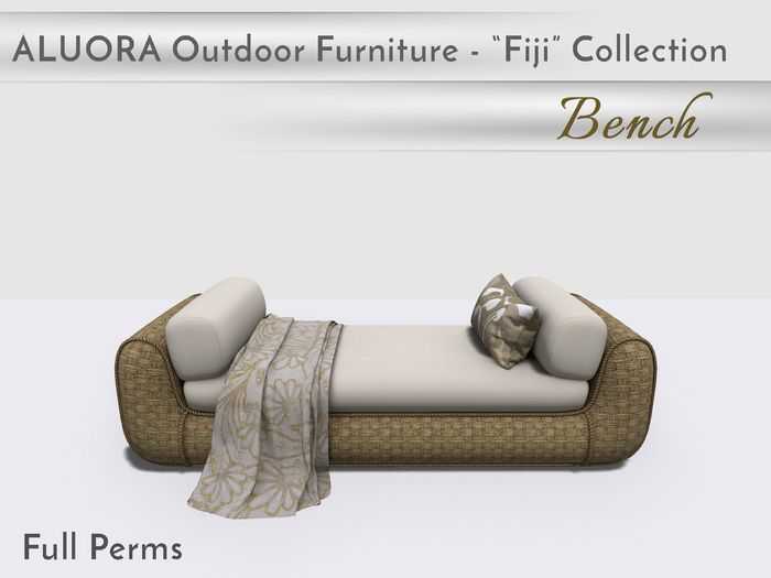 ALUORA Outdoor Bench "Fiji" - Full Perms