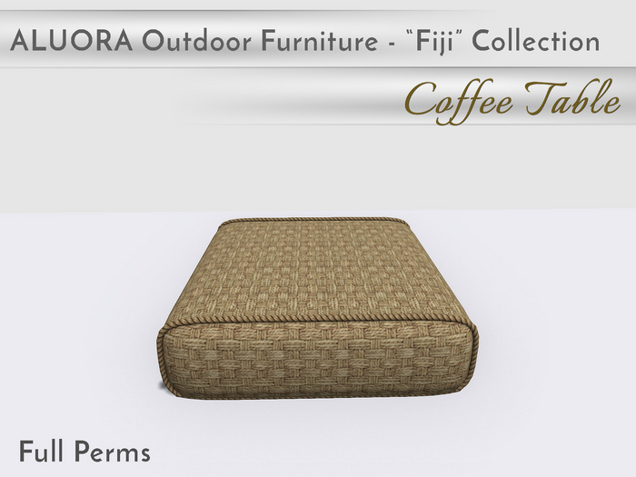 ALUORA Outdoor Coffee Table "Fiji" - Full Perms