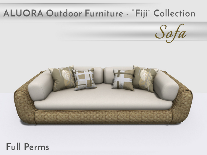 ALUORA Outdoor Sofa "Fiji" - Full Perms