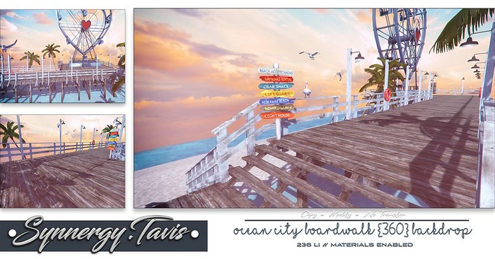 SYNNERGY.TAVIS//Ocean City Boardwalk Backdrop -  ADD TO UNPACK